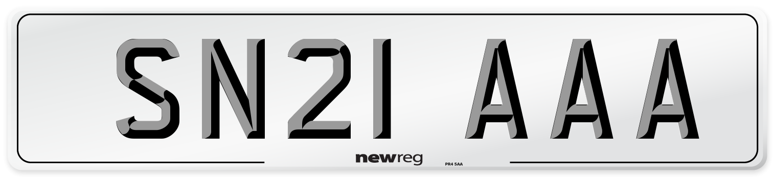 SN21 AAA Number Plate from New Reg